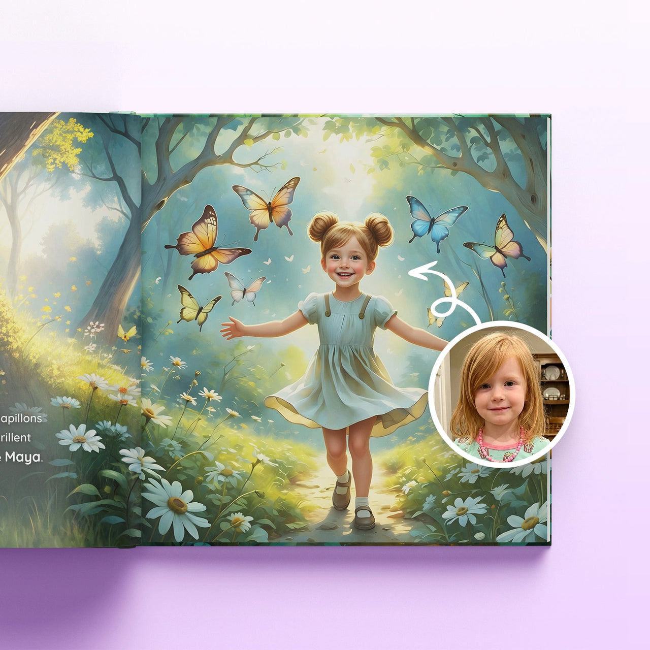 La fille et les animaux de la forêt