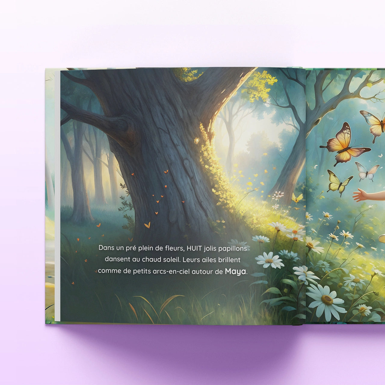 La fille et les animaux de la forêt