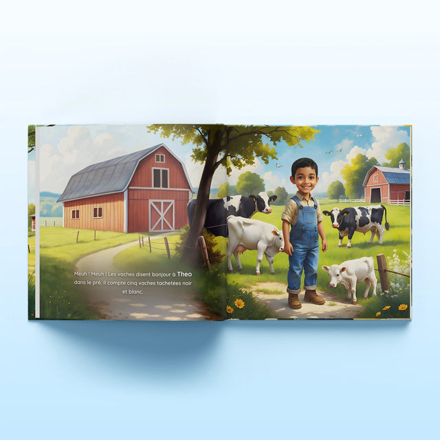 Le garçon explore la ferme