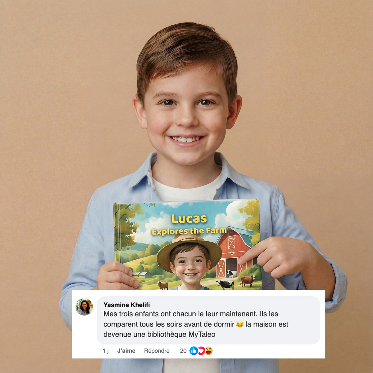 Le garçon explore la ferme